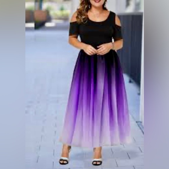Dresses & Skirts - Brand New !!Ombre ,cold shoulder Casual Dress